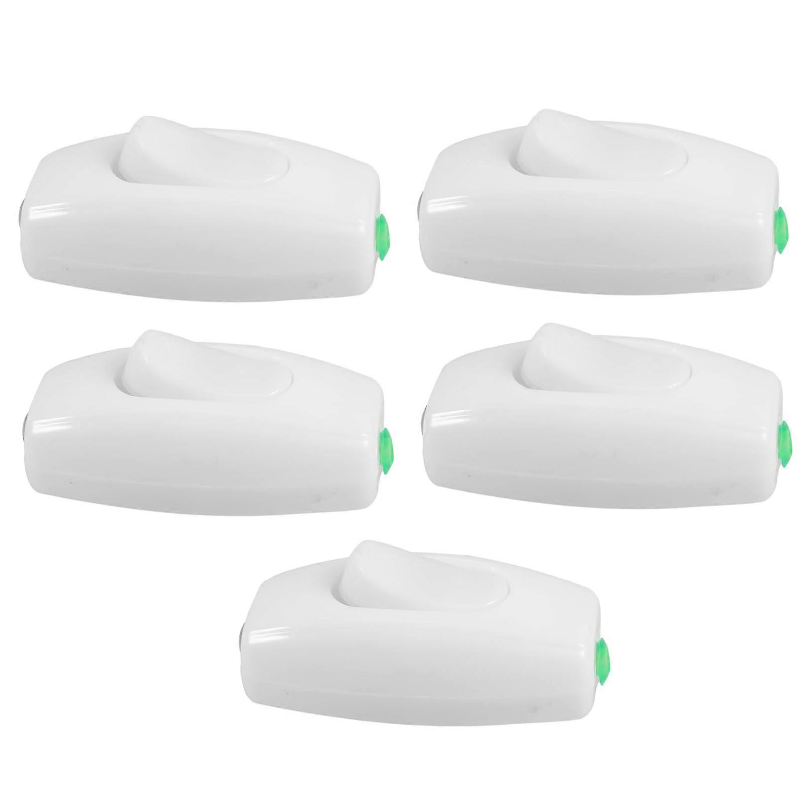 5 pieces of bedside lamps with practical inline cable switch, compact and durable