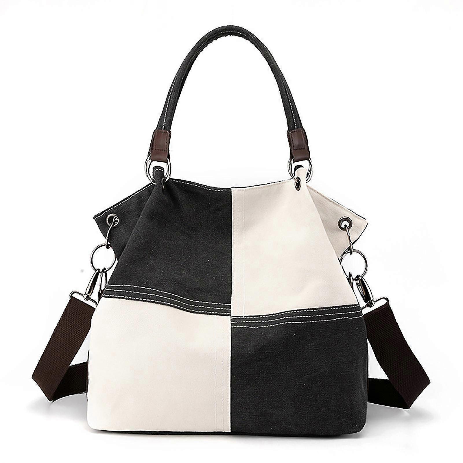 Versatile Canvas Shoulder Bag Anti-theft Handbag With Soft Handles
