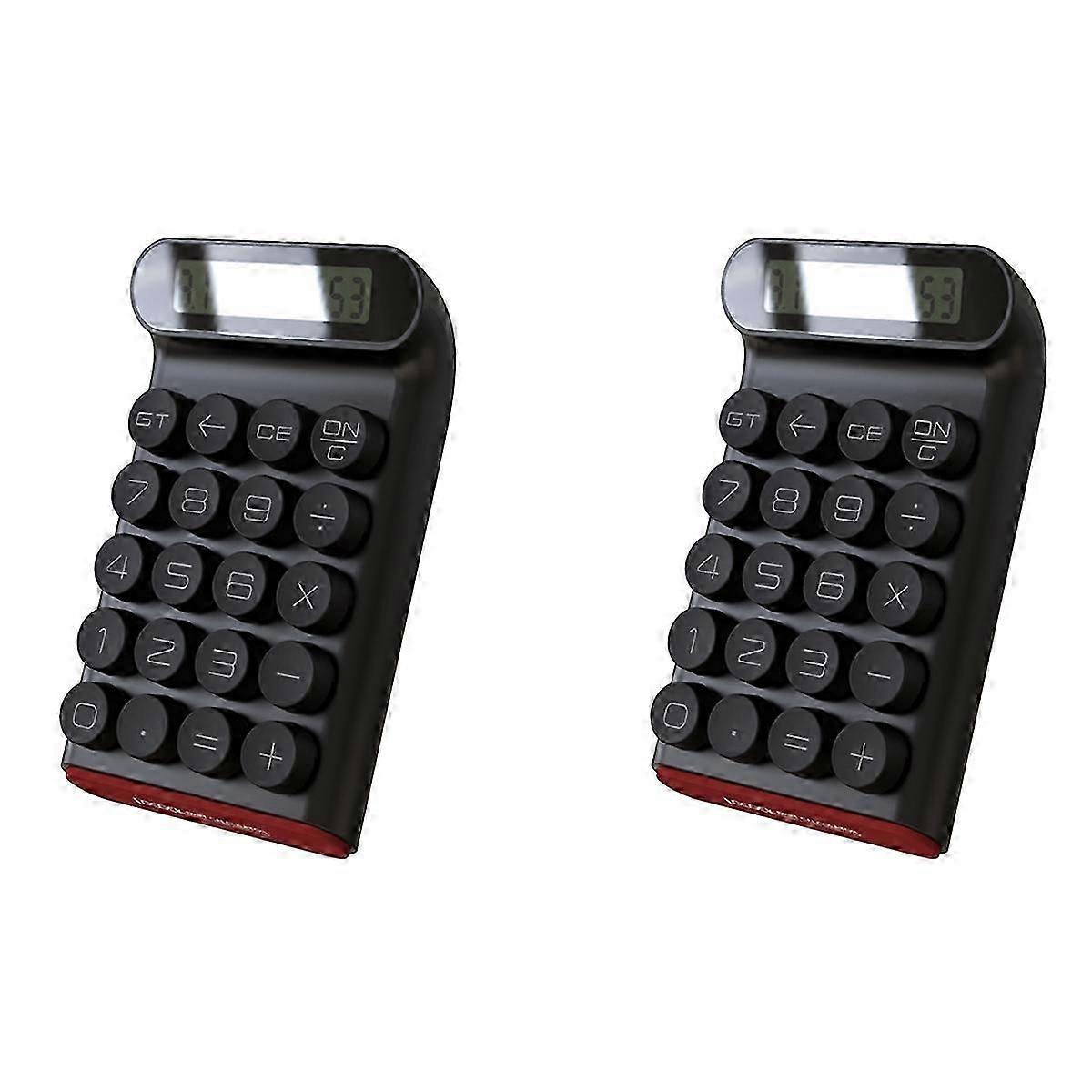 Retro Calculator Mechanical Keyboard Portable Computer 10 Digit Lcd Display Financial Office Fashion