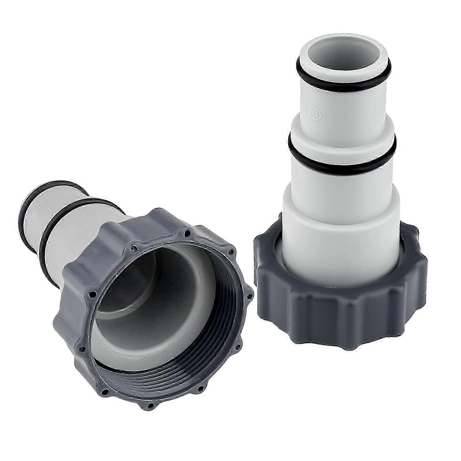 Pool Hose Adapter,2 Pieces Pool Hose Adapter A for Pool 32-38mm for Pumps Pool Accessories with Thread, Seal Ring