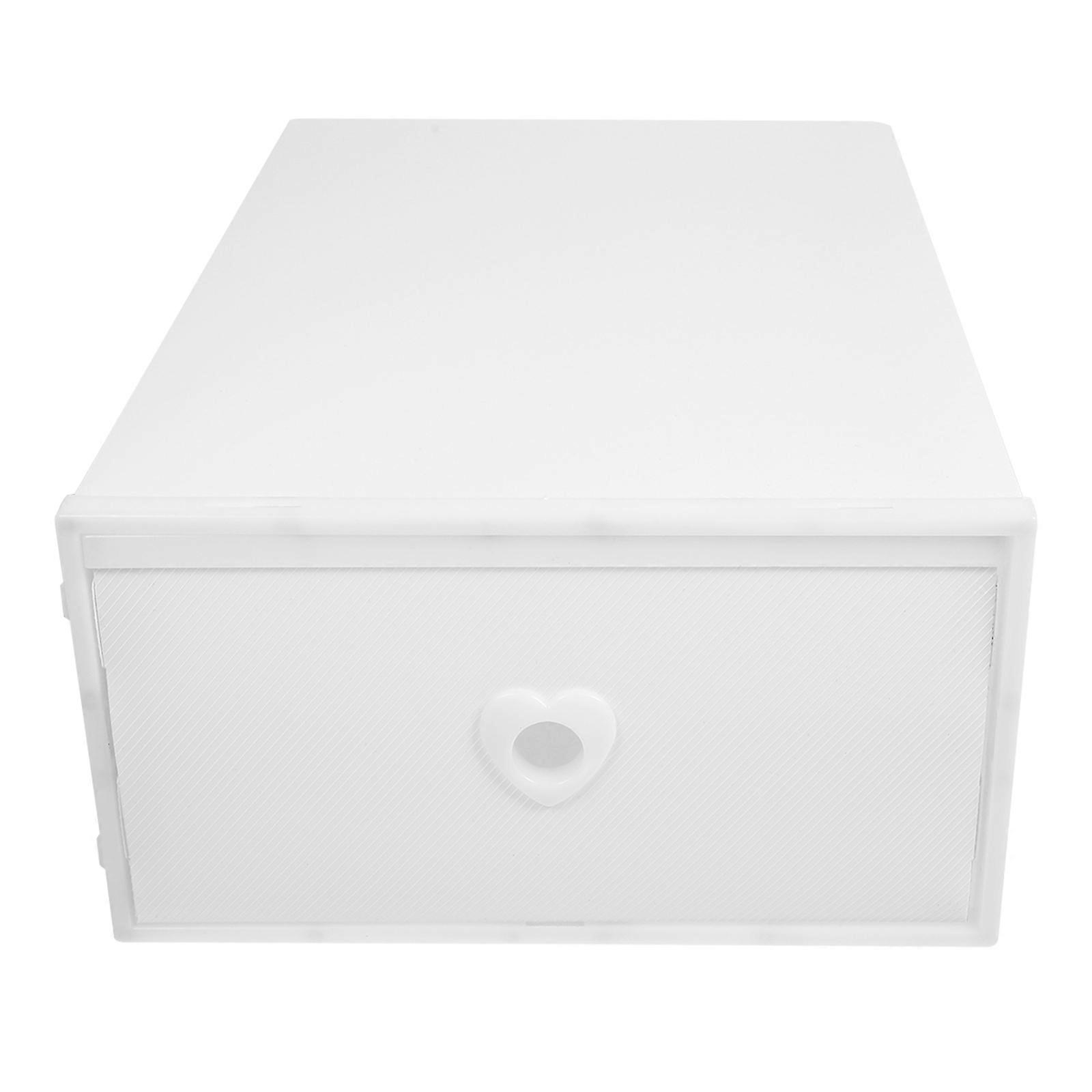 White PP Material Sock Box with Drawer Design for Neat Storage of Small Items like Bras Socks and Underwear 7.8x5.9x3.1 Inches