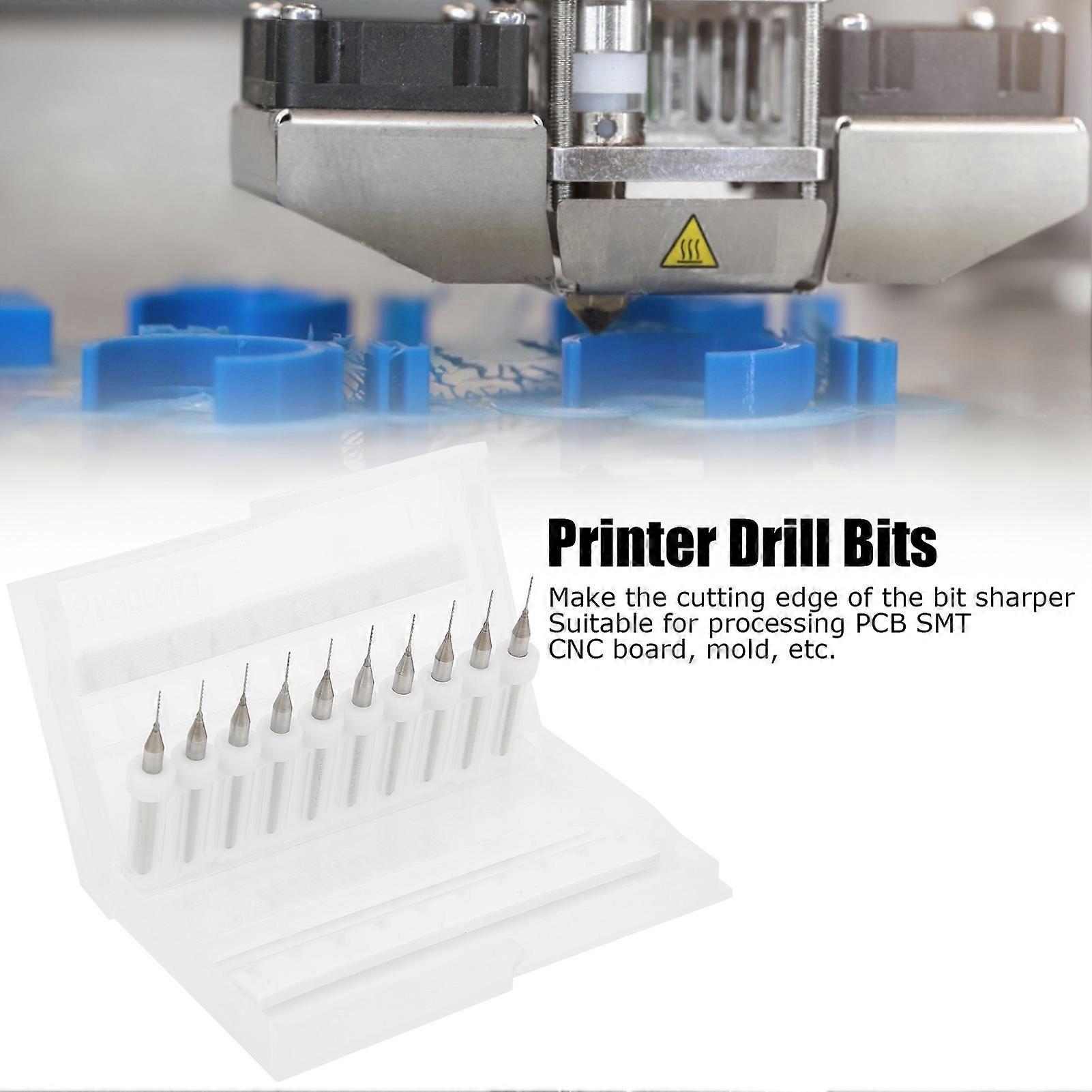 10pcs 0.4mm Cleaning Needle Nozzle Drill Bits Tungsten Carbide Accessory for 3D Printer