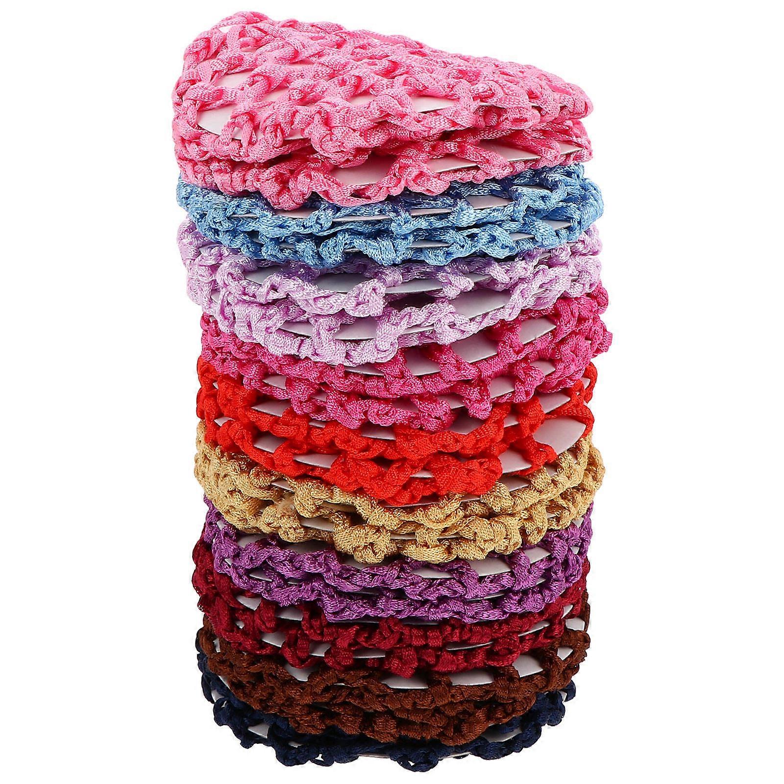 20pcs Bun Nets for Women – Handmade Knit Mesh Hair Covers, Reusable Hair Accessories for Dancers, Ballerinas & Daily Styling, Multi Color Options