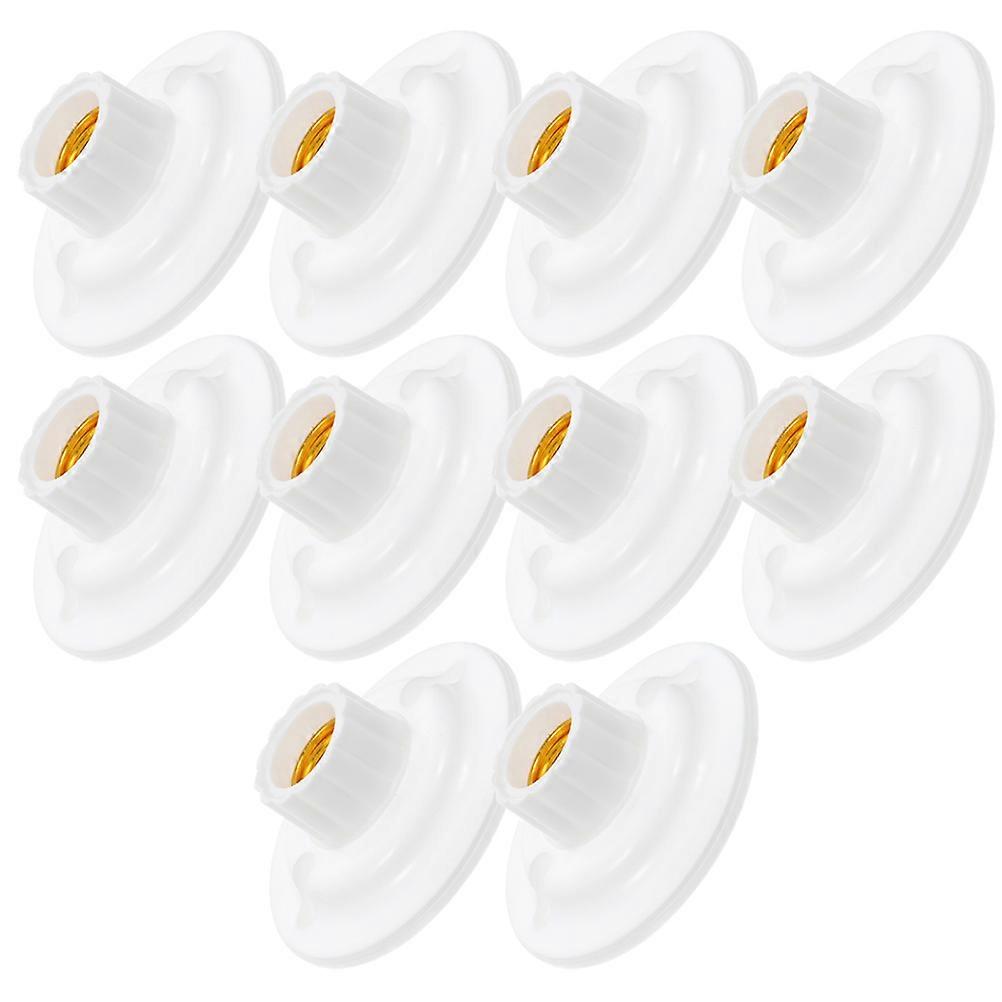 E27 Lamp Socket Replacement for Home Use White Plastic Light Bulb Holder Easy Installation 10pcs
