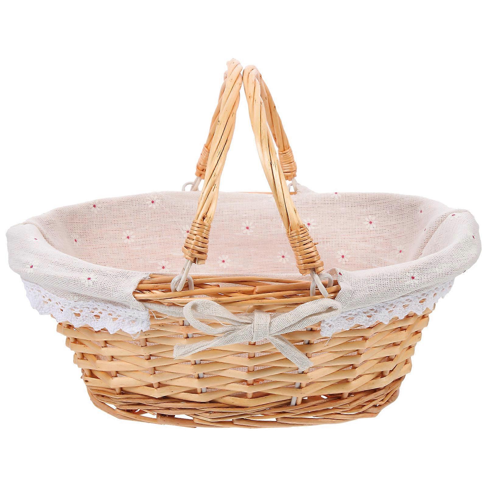 Portable Woven Basket for Home Decoration in Light Brown Color Suitable for Multipurpose Use 7.5 Inches