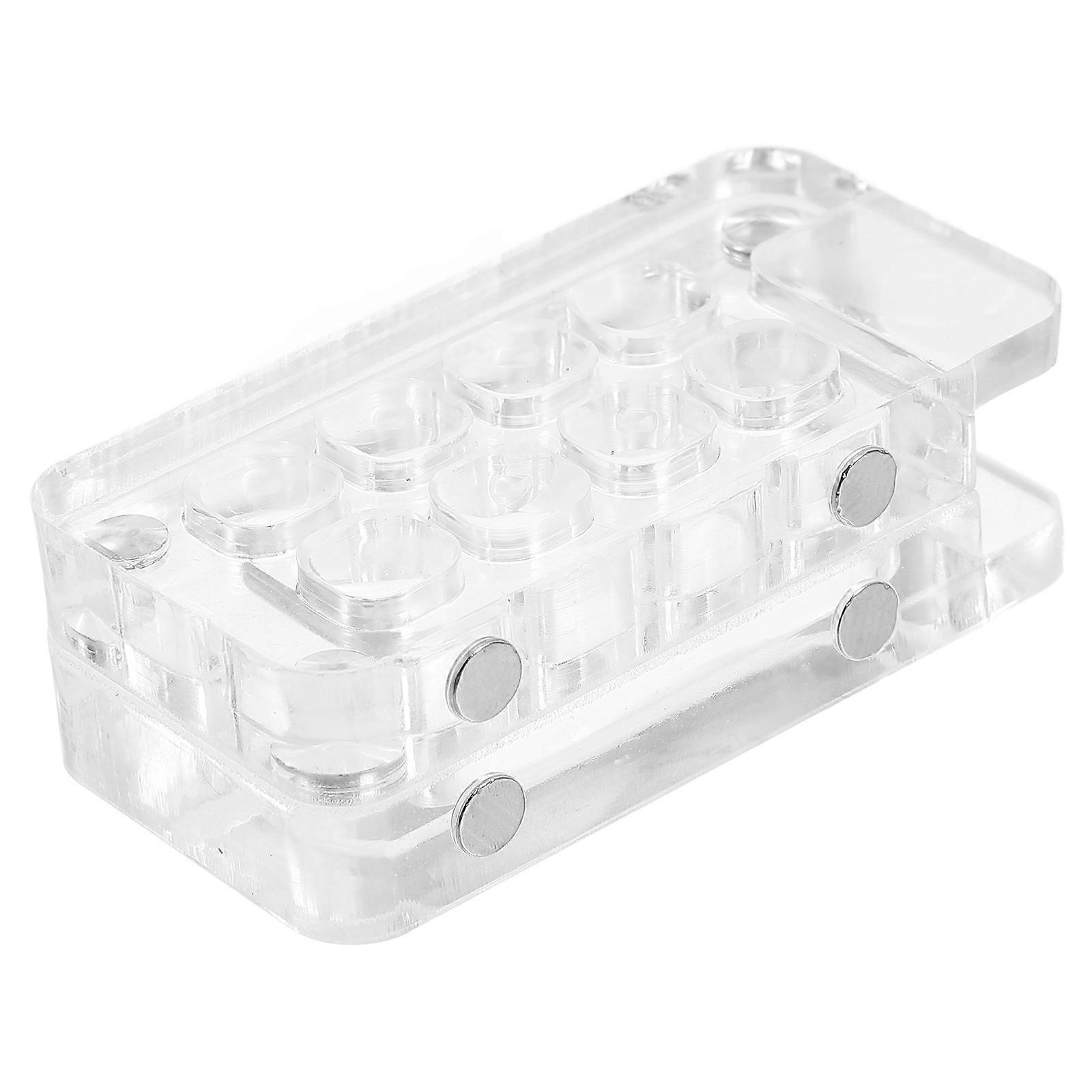 Portable Acrylic Paint Palette for Watercolor with 8 Wells Transparent Travel Size