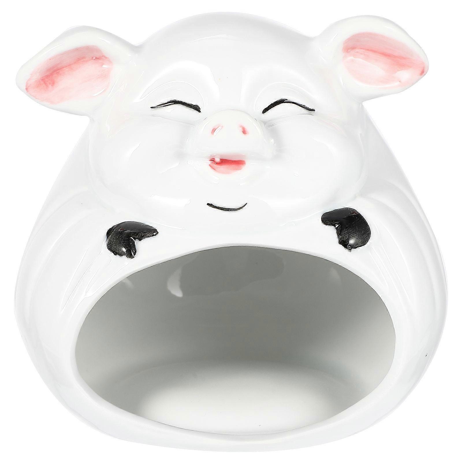 Hamster Sleeping Nest Ceramic Animal Shape Cooling Effect Home Use 12.5X11.5X12.5CM Decoration 1Pack