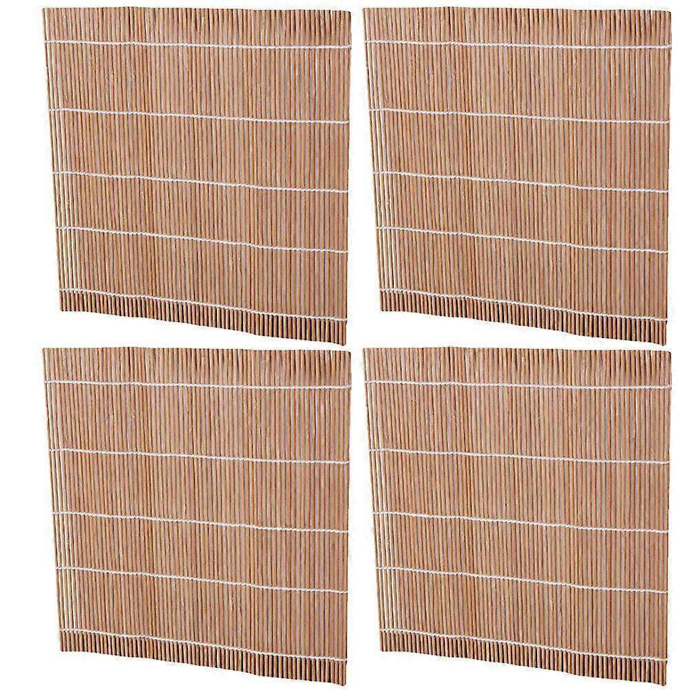 Sushi Gadget Sushi Mat Square Shape Diy Sushi Beginners Social Gathering 4Pcs