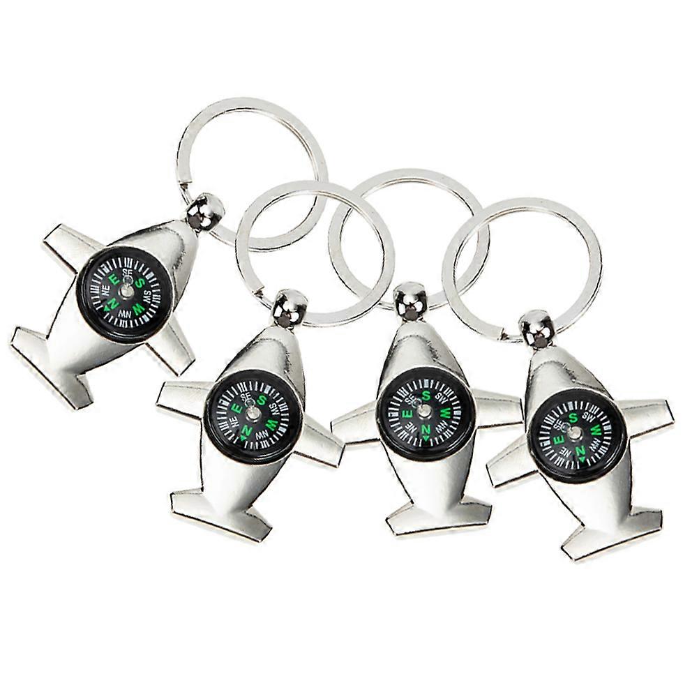 Pocket Compass Keychain For Hiking Activities With Durable Design 4Pcs