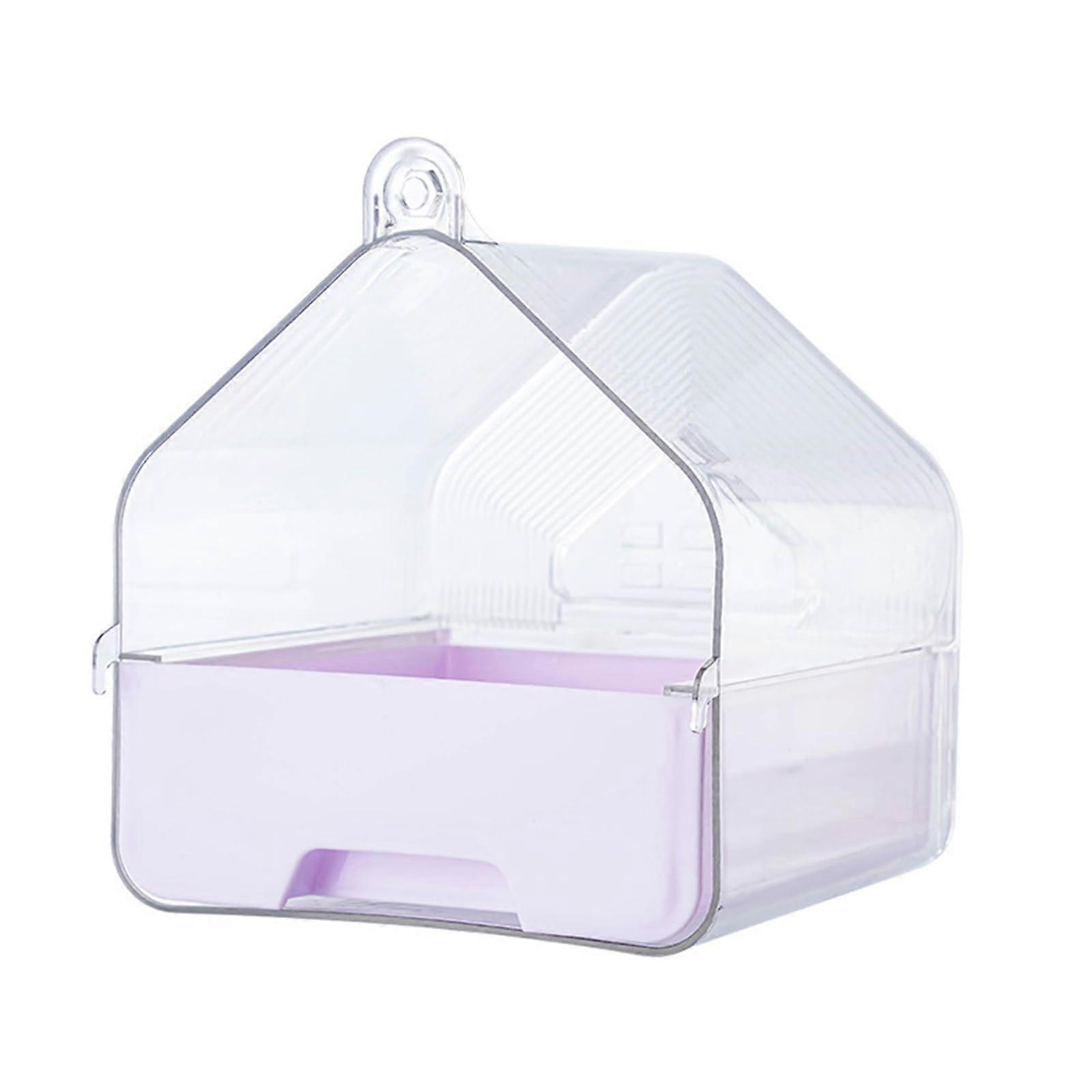 Spacious bird bath for cage with bottom drawer for cockatiels and parakeets, bird bath color 2