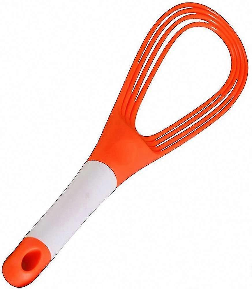 2-in-1 Collapsible Silicone Egg Beater - Flat & Balloon Whisk for Baking