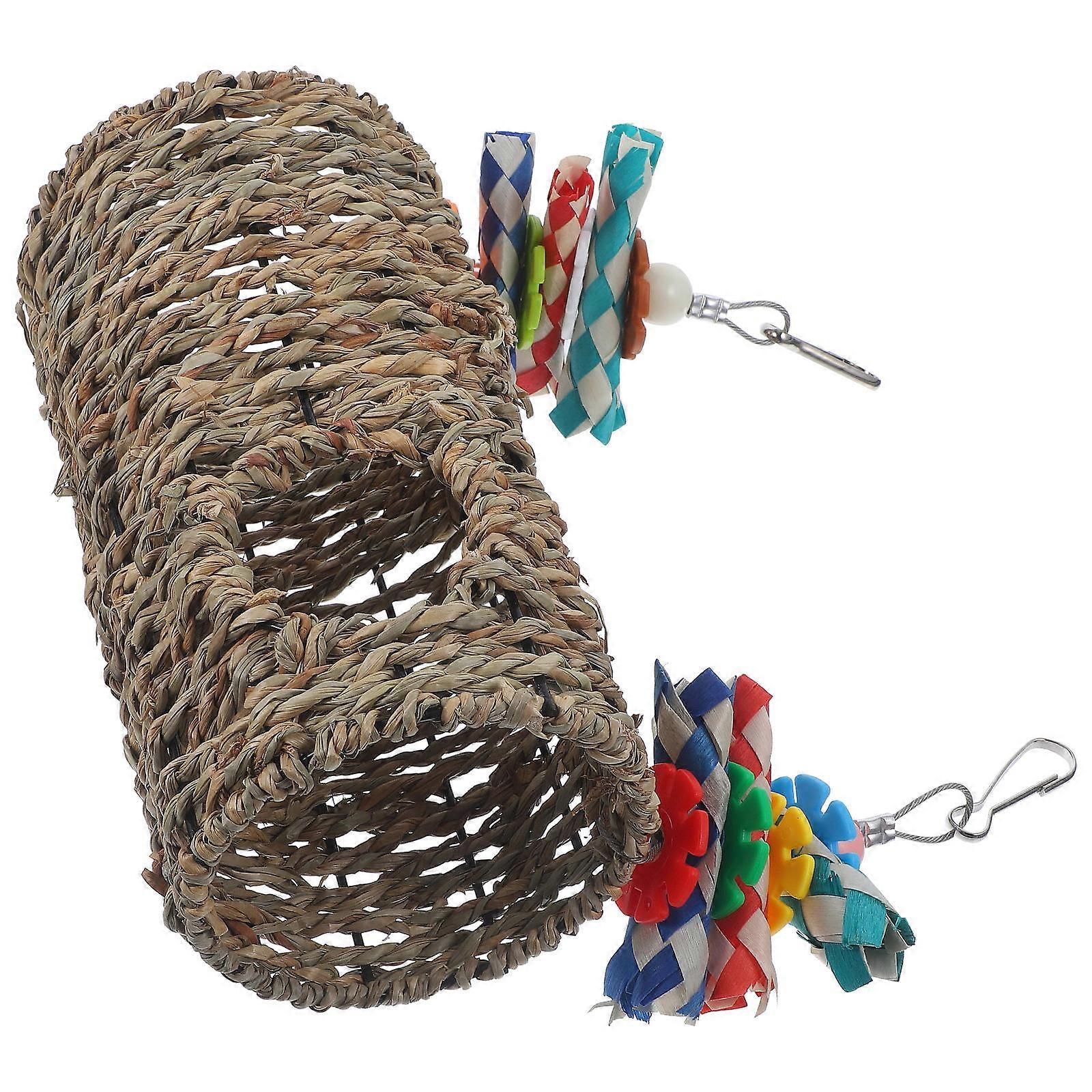 Durable Parrot with Swing Design Household Bird Decor – Chew Resistant, Fun & Interactive Pet Bird Supply for Cage Play