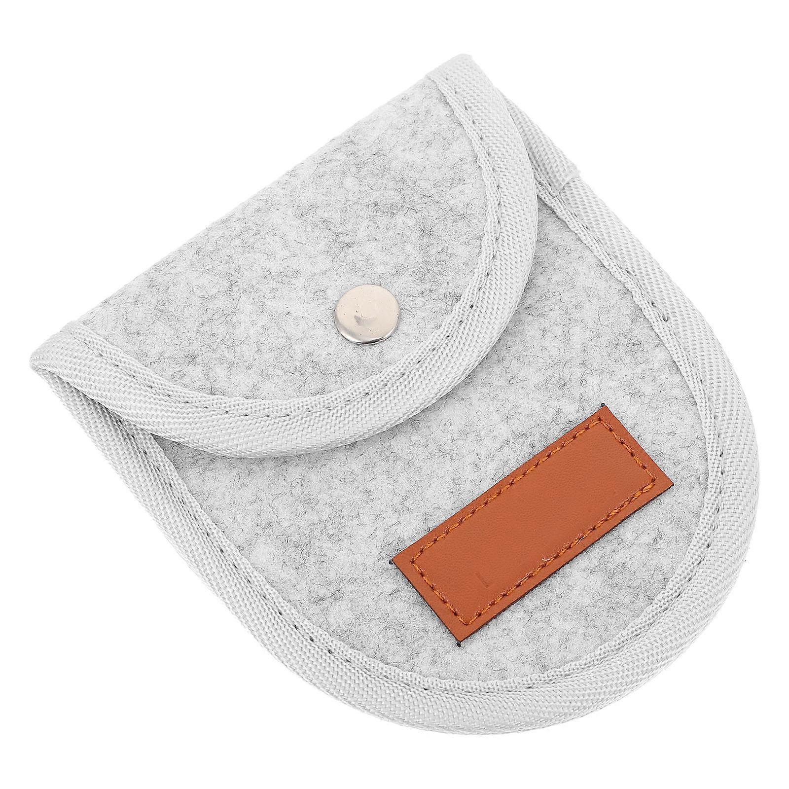 Practical Electric Plectrum Storage Pouch Rectangular Shape For Musicians Party 12X10.5X1CM Grey Felt 1Set