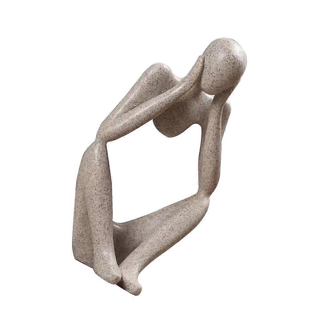 Home Accessories Thinker Statue Abstract Resin Sculpture Figurine for Bookshelf Home Office Decor