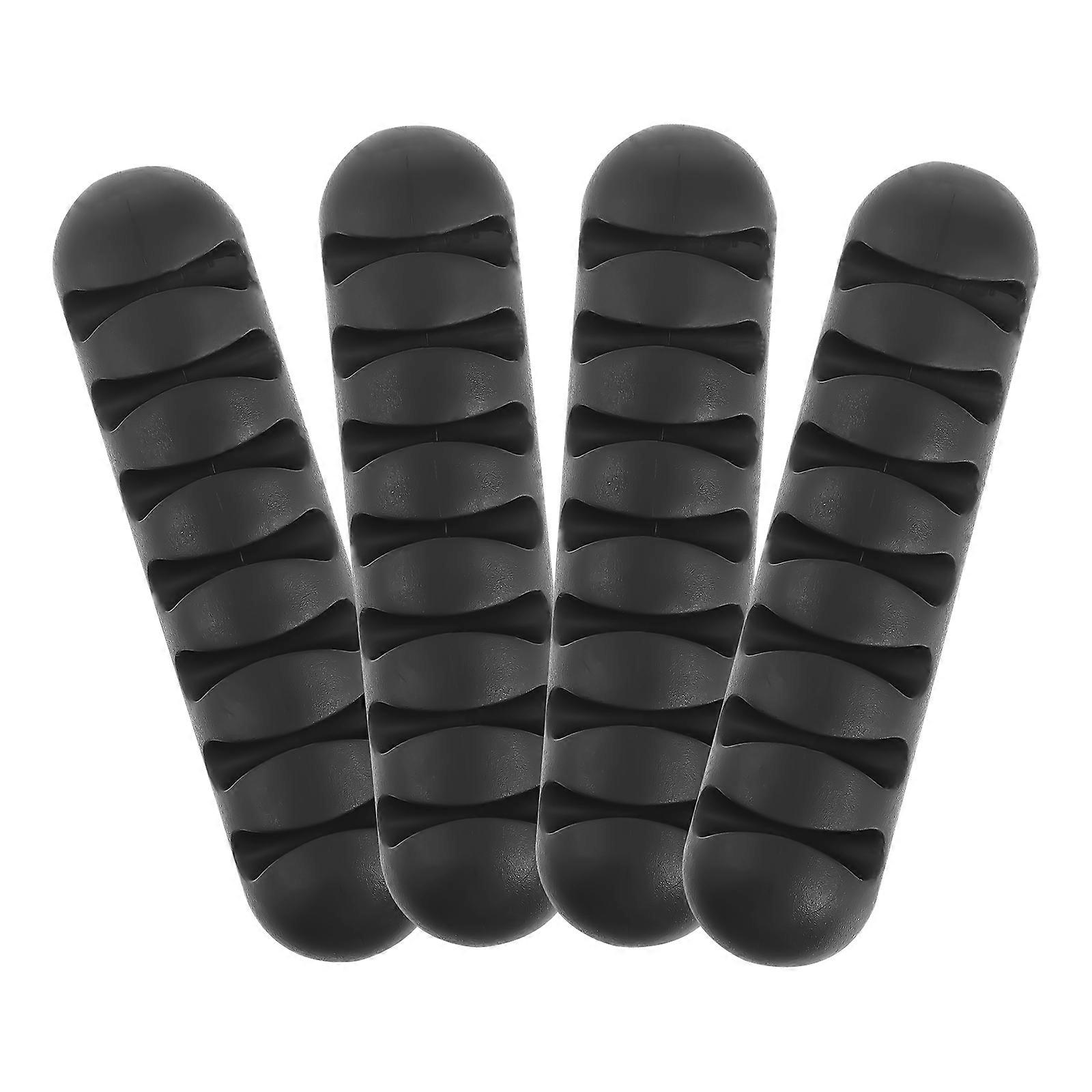 Adhesive Cable Holders 4pcs Durable Wire Management Clips for Home Office Cord Organization and Tabletop Cable Storage