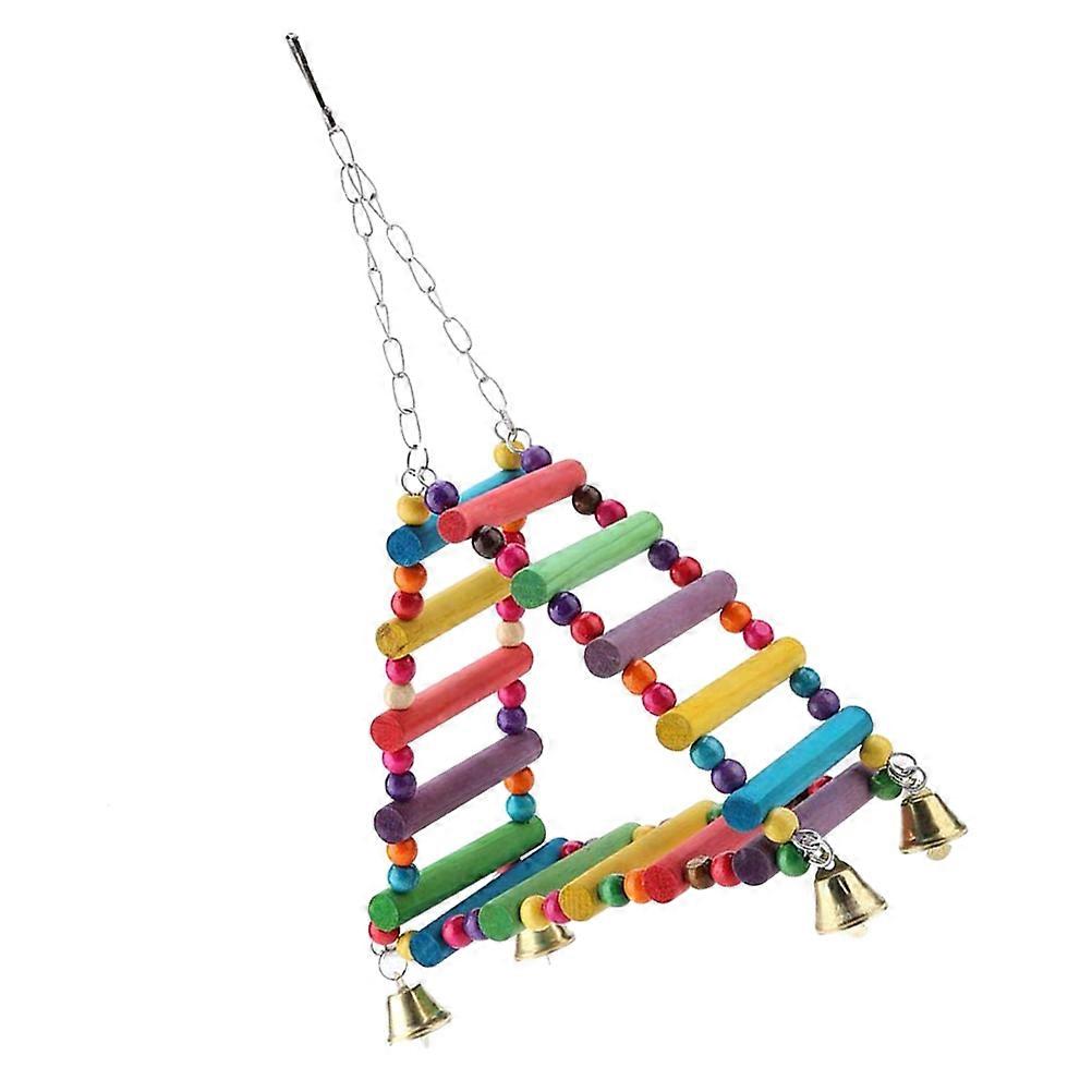 Wooden Parrot Climbing Toy for Pet Use with Safe Material and Colorful Design Promoting