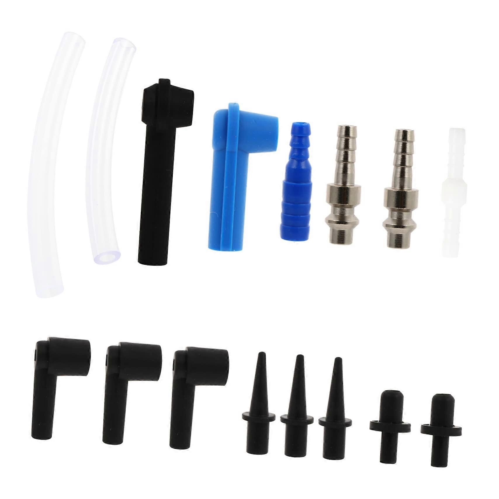 16-Piece Brake Fluid Bleeder Kit for Cars, Trucks, and Construction Vehicles - Durable, Easy-to-Use, High-Quality Connectors