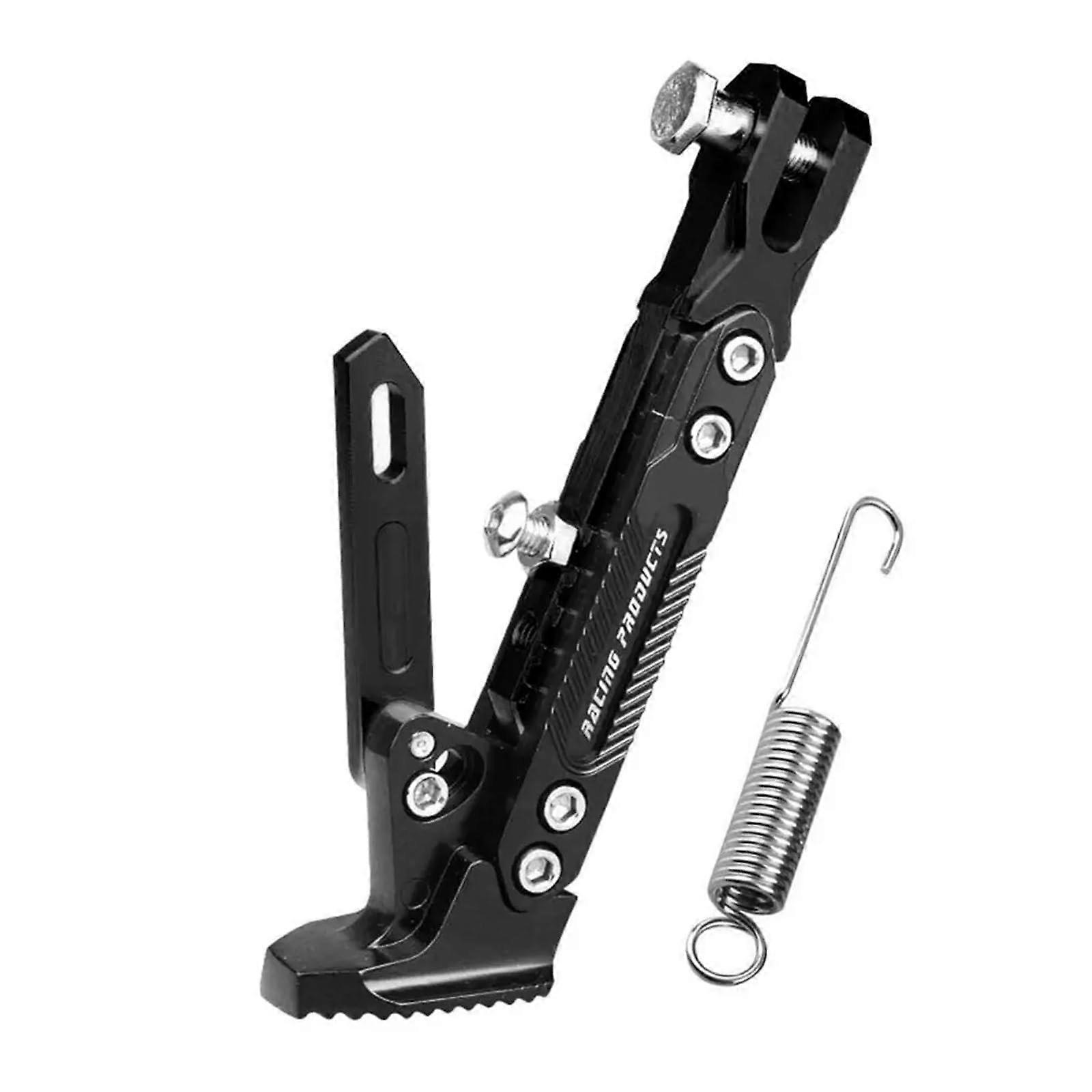 Floor Stand Adjustable CNC Motorcycle Foot Bracket Kick Side Stand Support Scooter Parking Stand for Suzuki Intruder 800 1400 1800 M109R Black