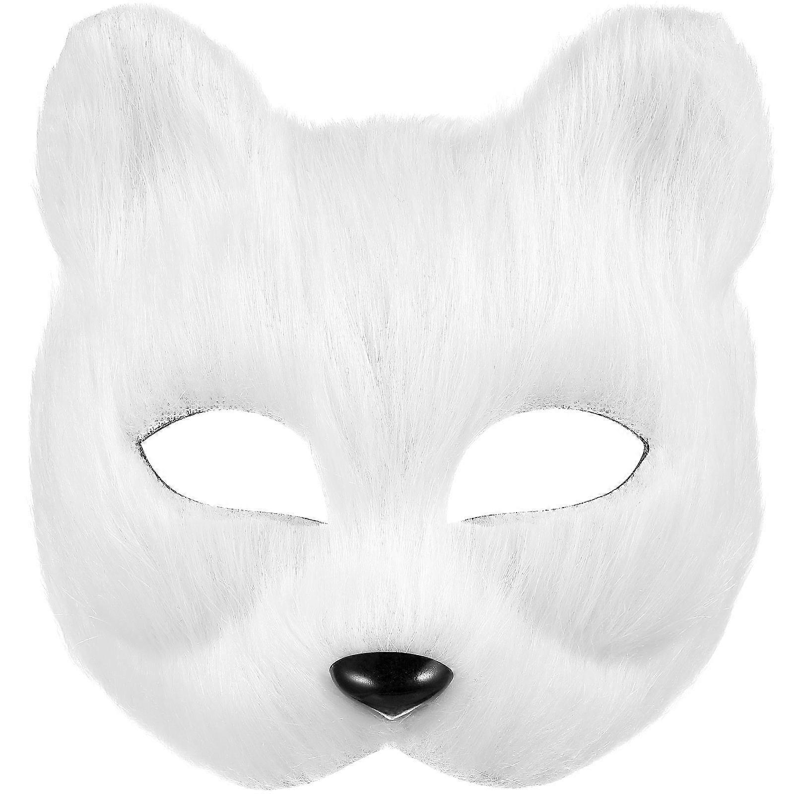 Fox Masquerade Mask Half Face Prop for Halloween and Christmas Young Men 1Pack