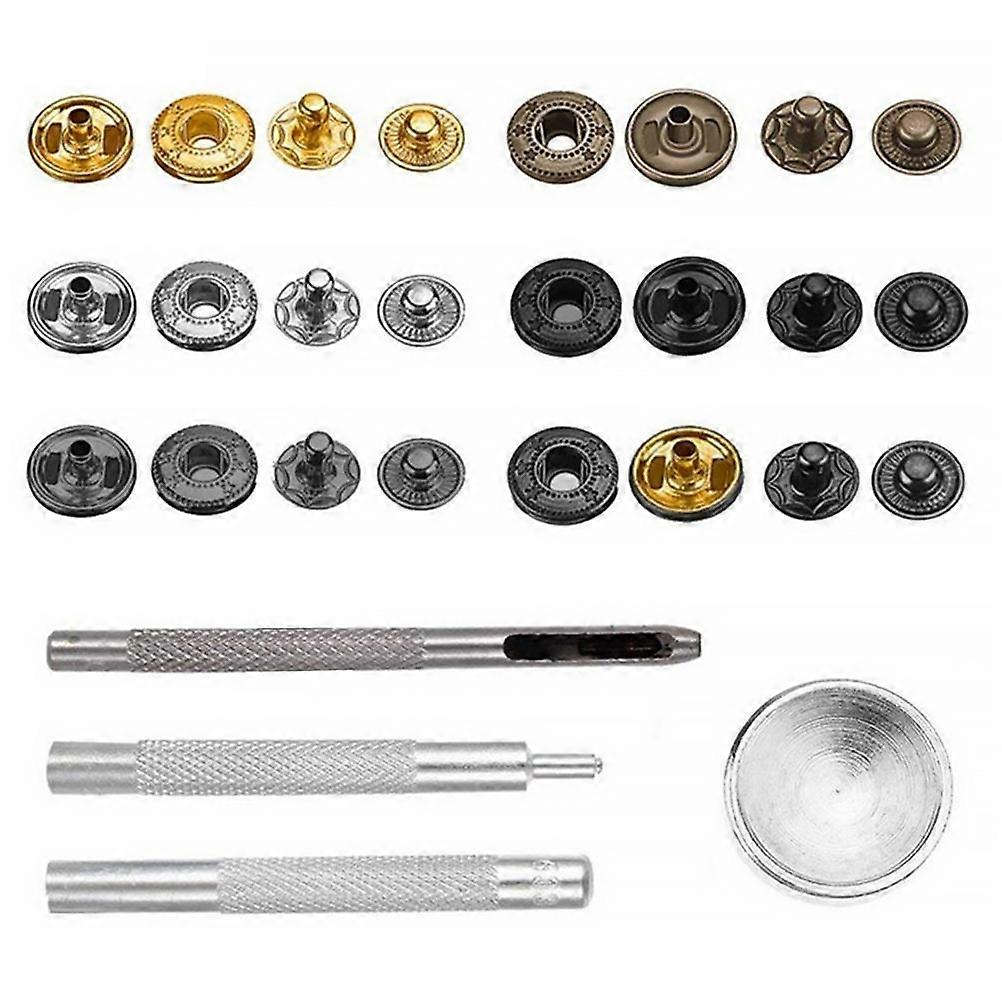 Replacement Snap Buttons For Clothing And Jeans 120 Sets Assorted Color For DIY