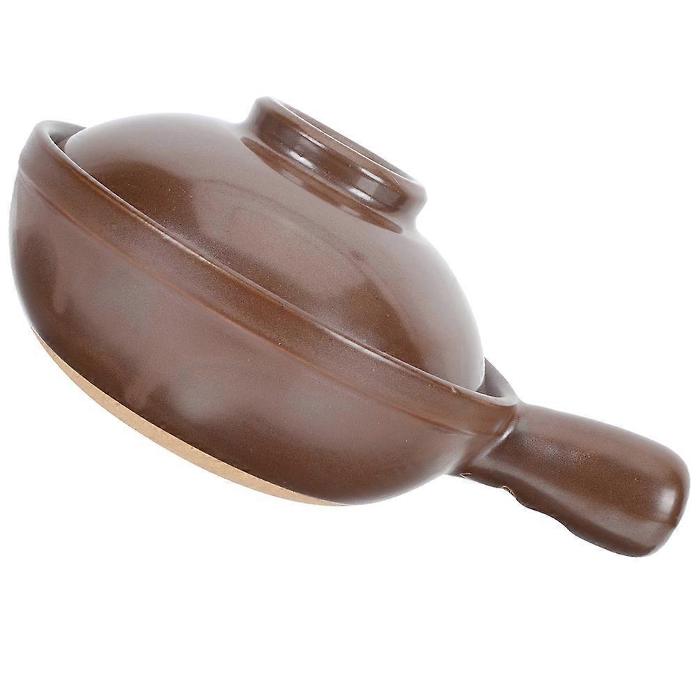 Individual Casserole Dishes Side Handle 24.5X18X10.5CM Coffee Color Perfect for Cooking Noodles 1Pcs