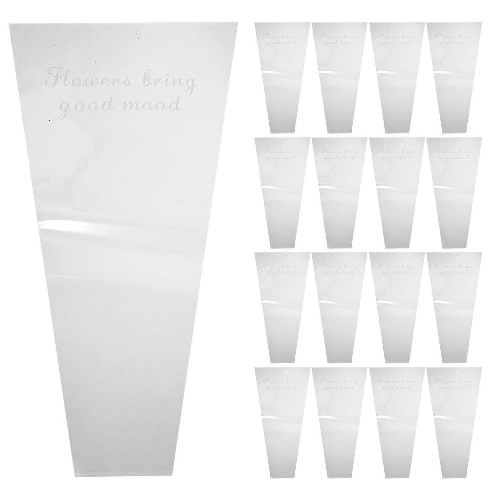 Transparent OPP Packing Bags for DIY Use Trapezoid Design Fresh Color and Simple Style 50pcs