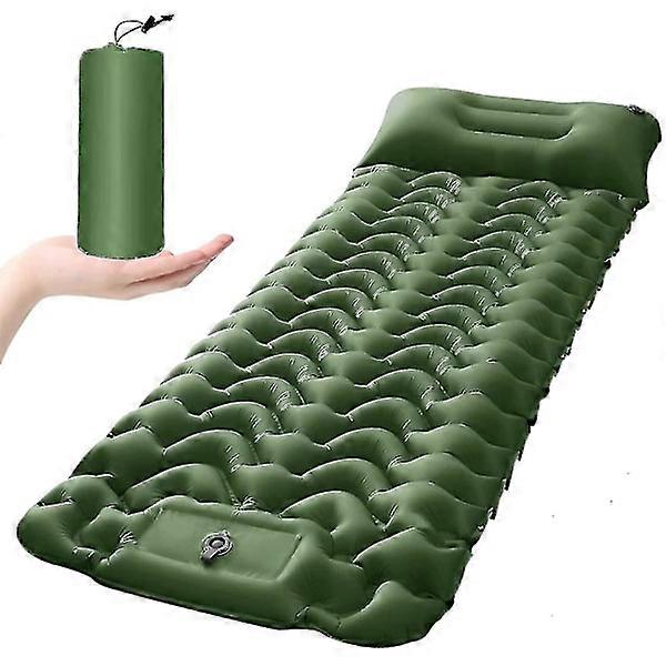 Camping mattress with foot pump, extra thick inflatable bed
