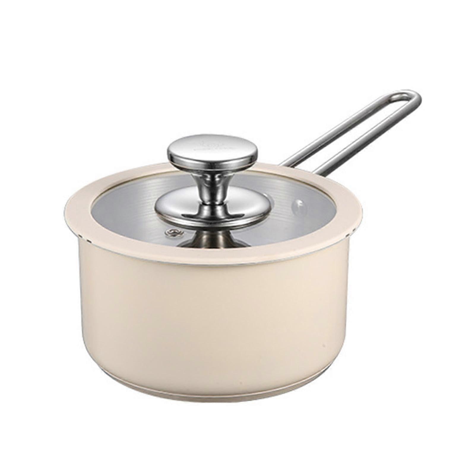 Milk Pot Seafood Ramen Noodle Soup Cooker with Handle for Coffee Milk Warming 15.5x9.5x17.5cm