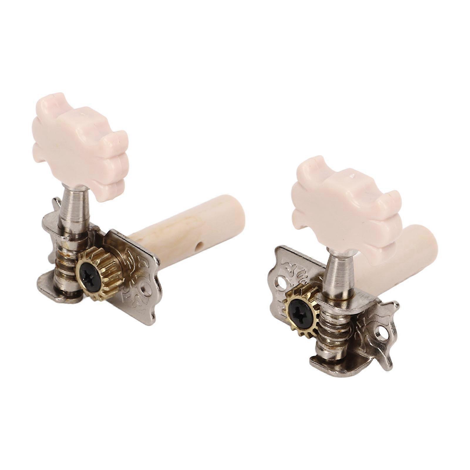 Classical Guitar Tuning Peg 3L3R White Plastic Metal Replacement