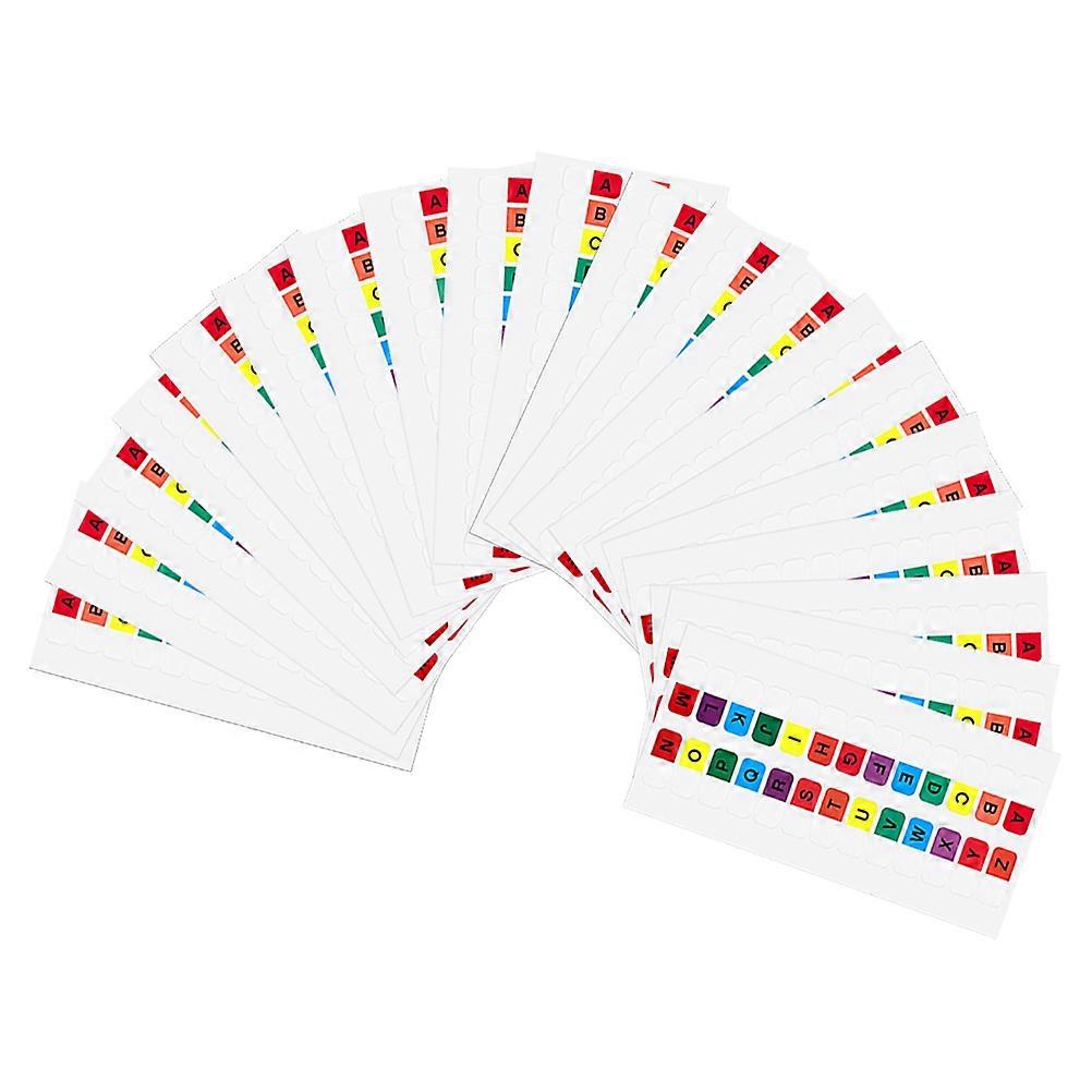 30 Sheets Multi Color Alphabet Tabs Page Markers for Decoration PET Material Sticky Book Flags