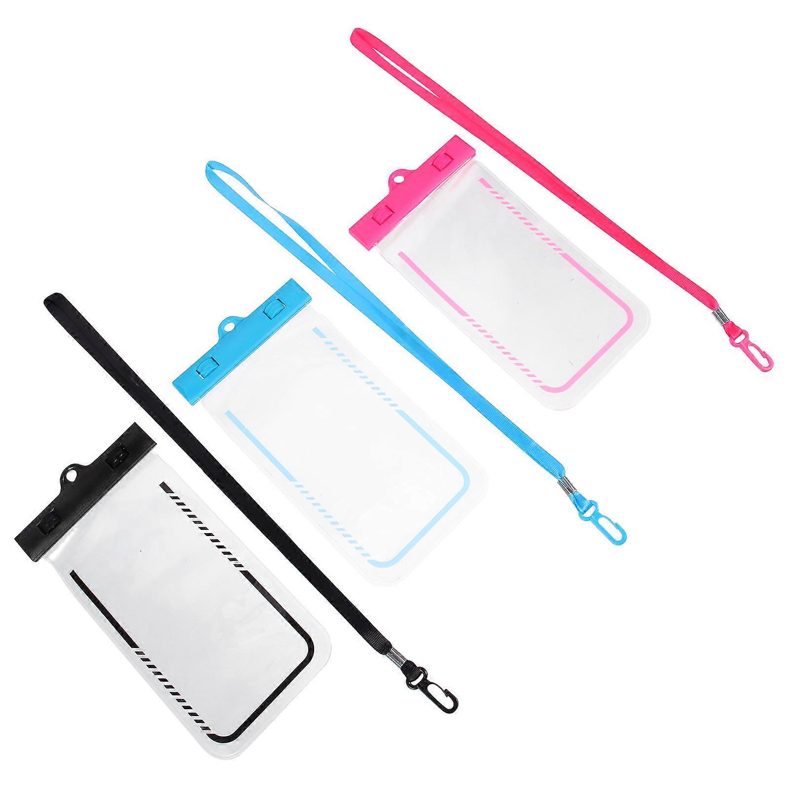 3 Sets Touchscreen Enabled Underwater Phone Pouch Durable TPU Waterproof Case for Swimming, Beach & Outdoor Use