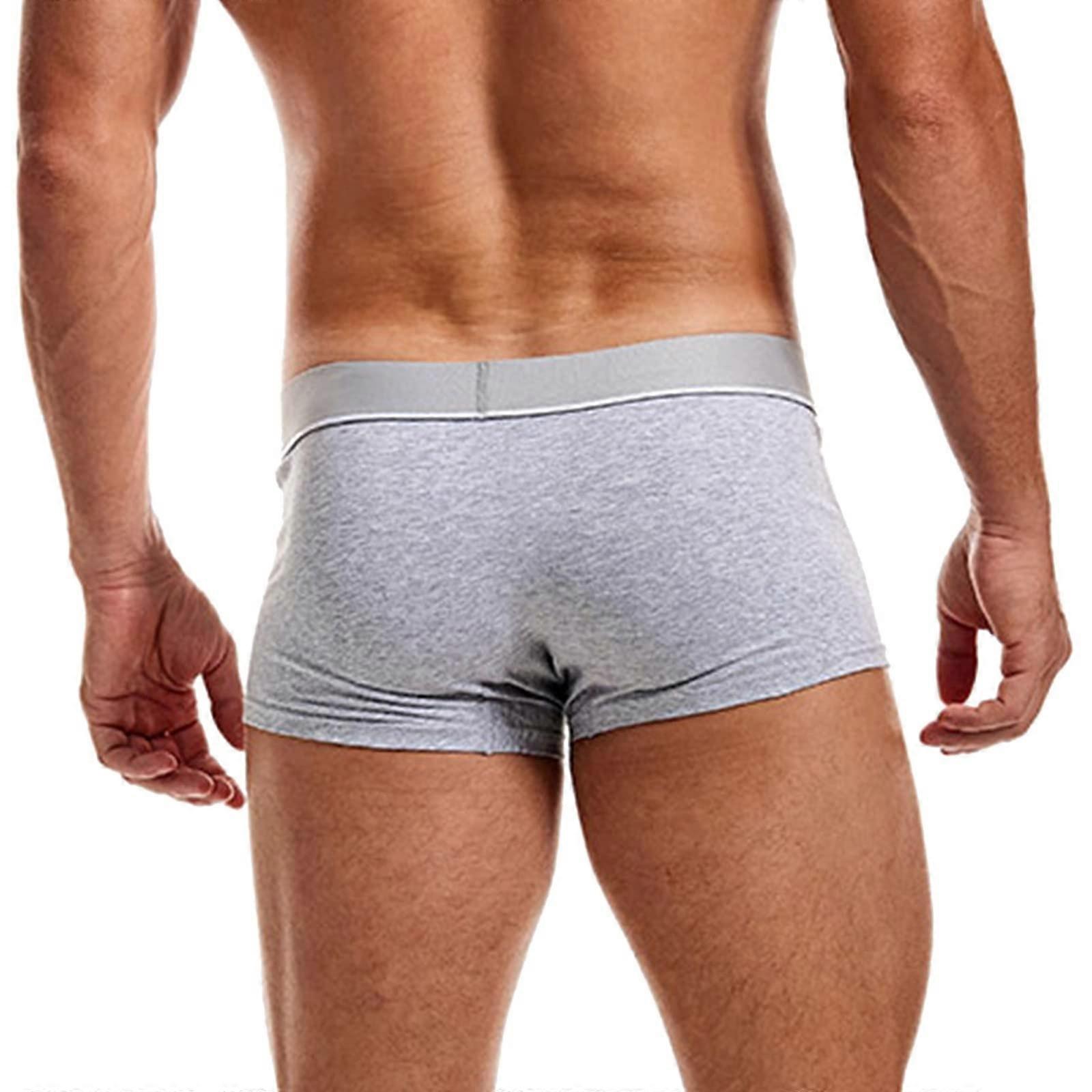 Herren Boxershorts XL Grau, Weiche Langlebige Unterwäsche, Stretch Trunks für Männer, Komfortable Retroshorts