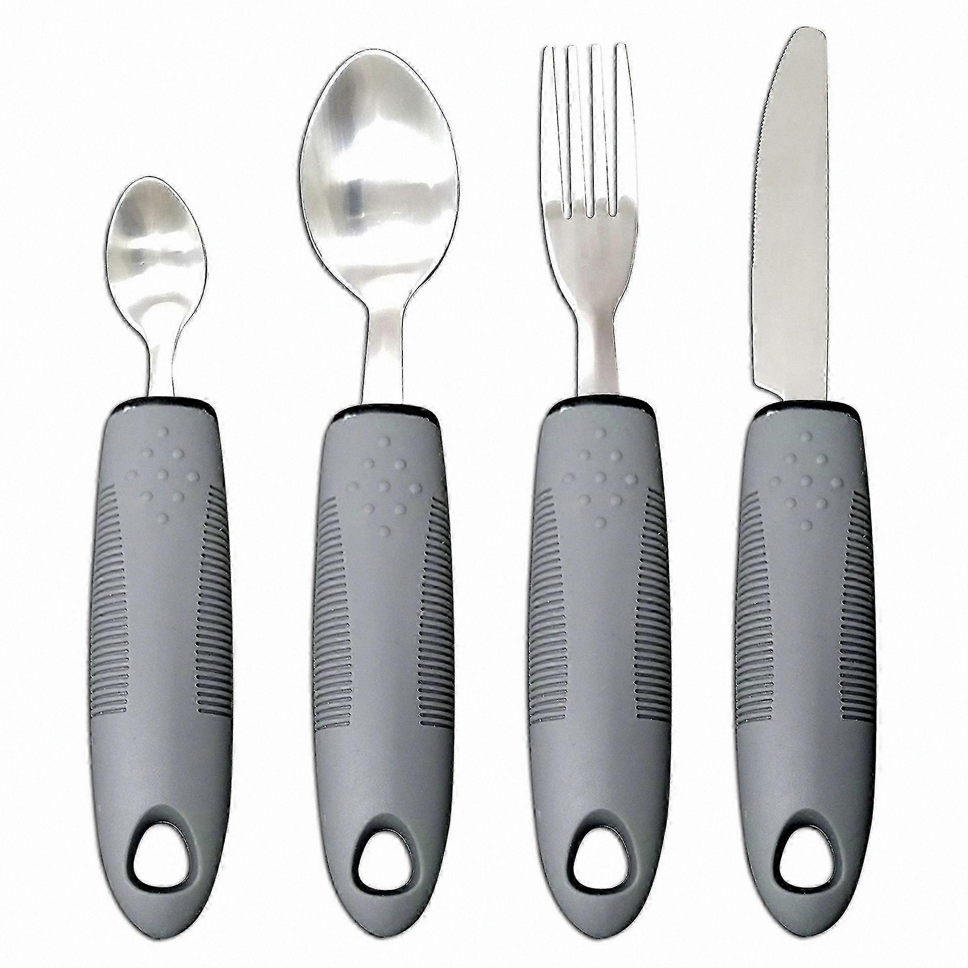 Comfortable Wide Grip Utensils Set for Effortless Dining Assistance with Ergonomic Handles for All Users