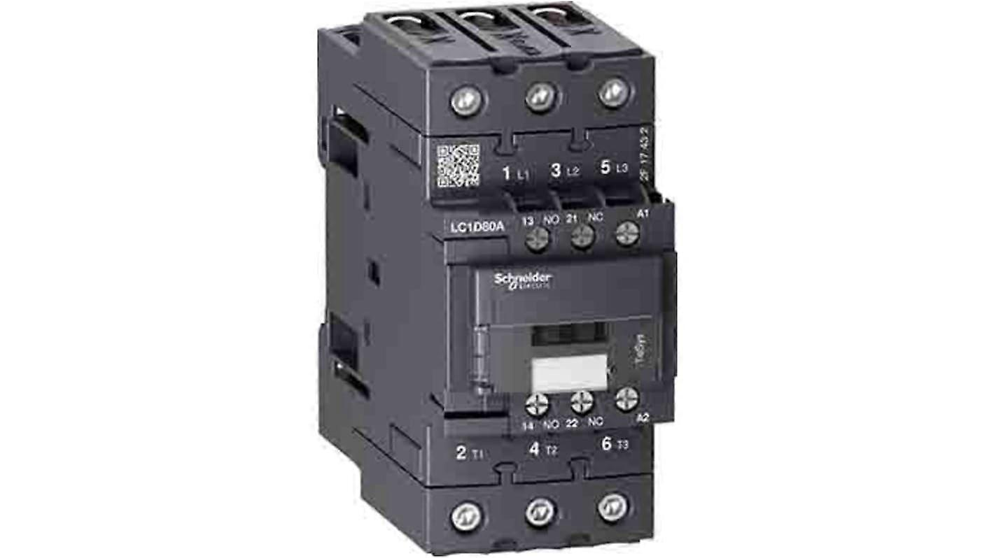 Schneider Contactor 80a 115v Ac Coil 3-pole Tesys D Lc1d80afe7