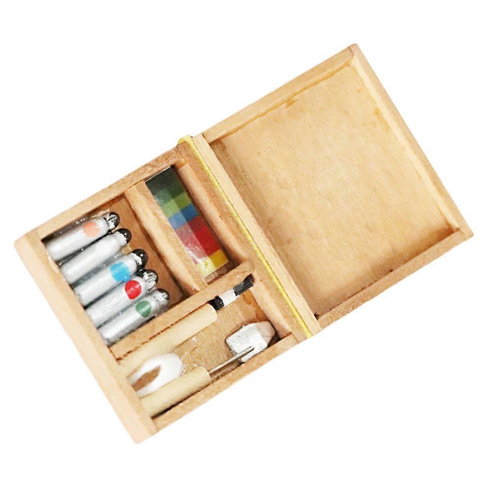DIY Mini Wood Model for Kids Assorted Color Synthetic Material Fun Tabletop Decoration Toy 1pc