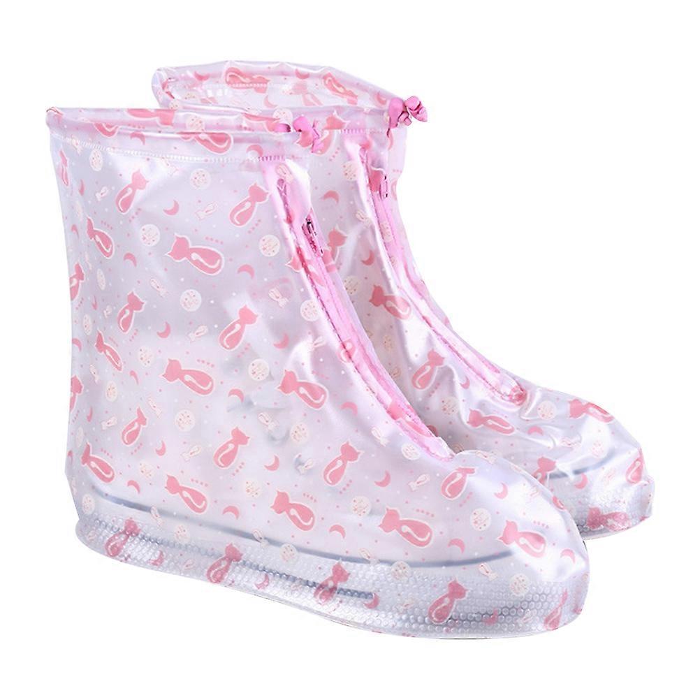Capas de Chuva para Crianças em Rosa Tamanho XL Com Fecho de Zíper Projetado Para Proteção Contra Chuva e Lama 2 Pares