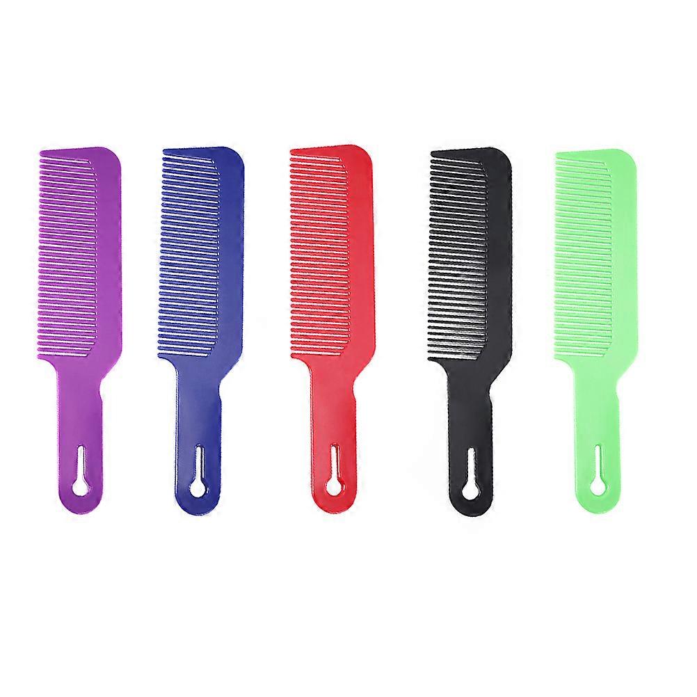 5 Pack Portable Plastic Hair Combs – Ergonomic Non Slip Grip, Rounded Teeth for Salon & Barbershop Use, Mixed Colors