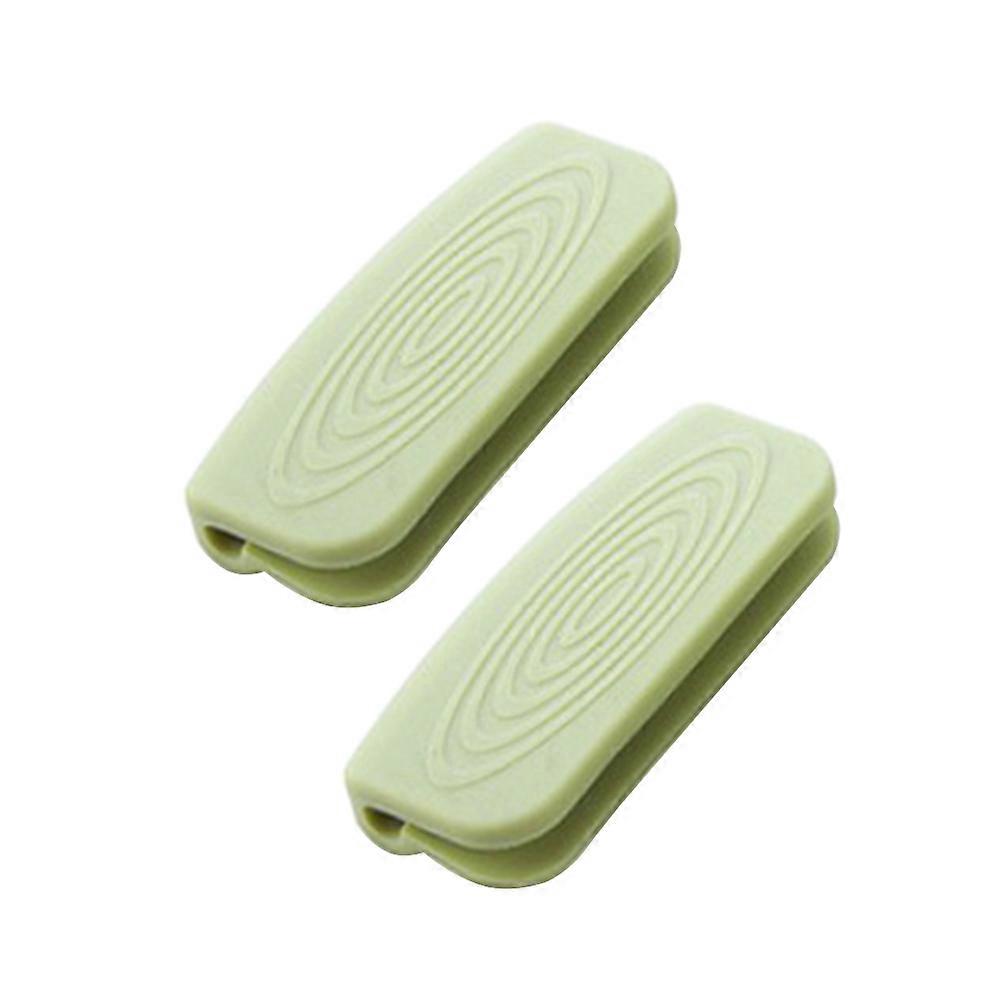 Silicone Pot Handle Covers Heat Resistant and Anti Skid for Kitchen Use 2 Pcs Green