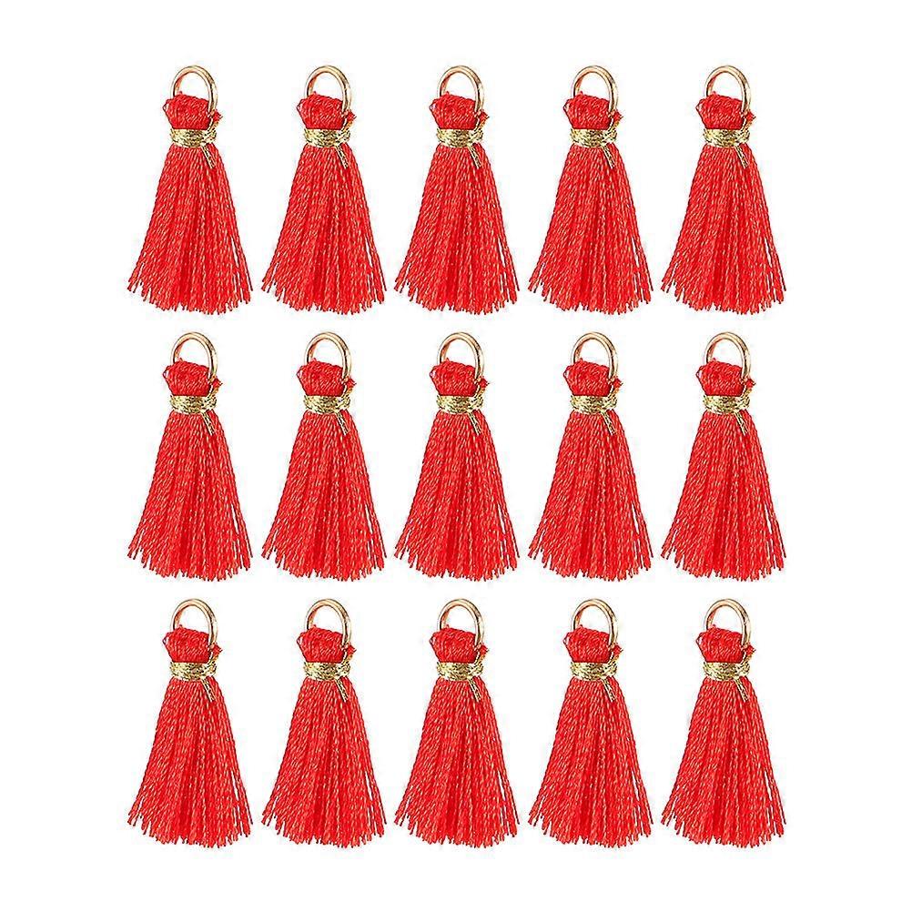Tassel Charms 50Pcs DIY Accessories Red Handmade Design Perfect For Bookmarks 3.3X0.5X0.3CM Crafting