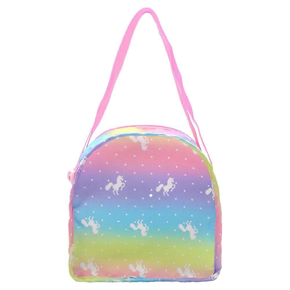 Compact Cartoon Doll Accessories Storage Bag, Multi Function Handheld Tote with Transparent Design for Easy Identification and Bottle Organization