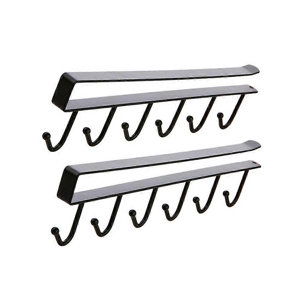 Rust Resistant Iron Storage Hooks Suitable For Kitchen Storage In Classic Black 2Pcs