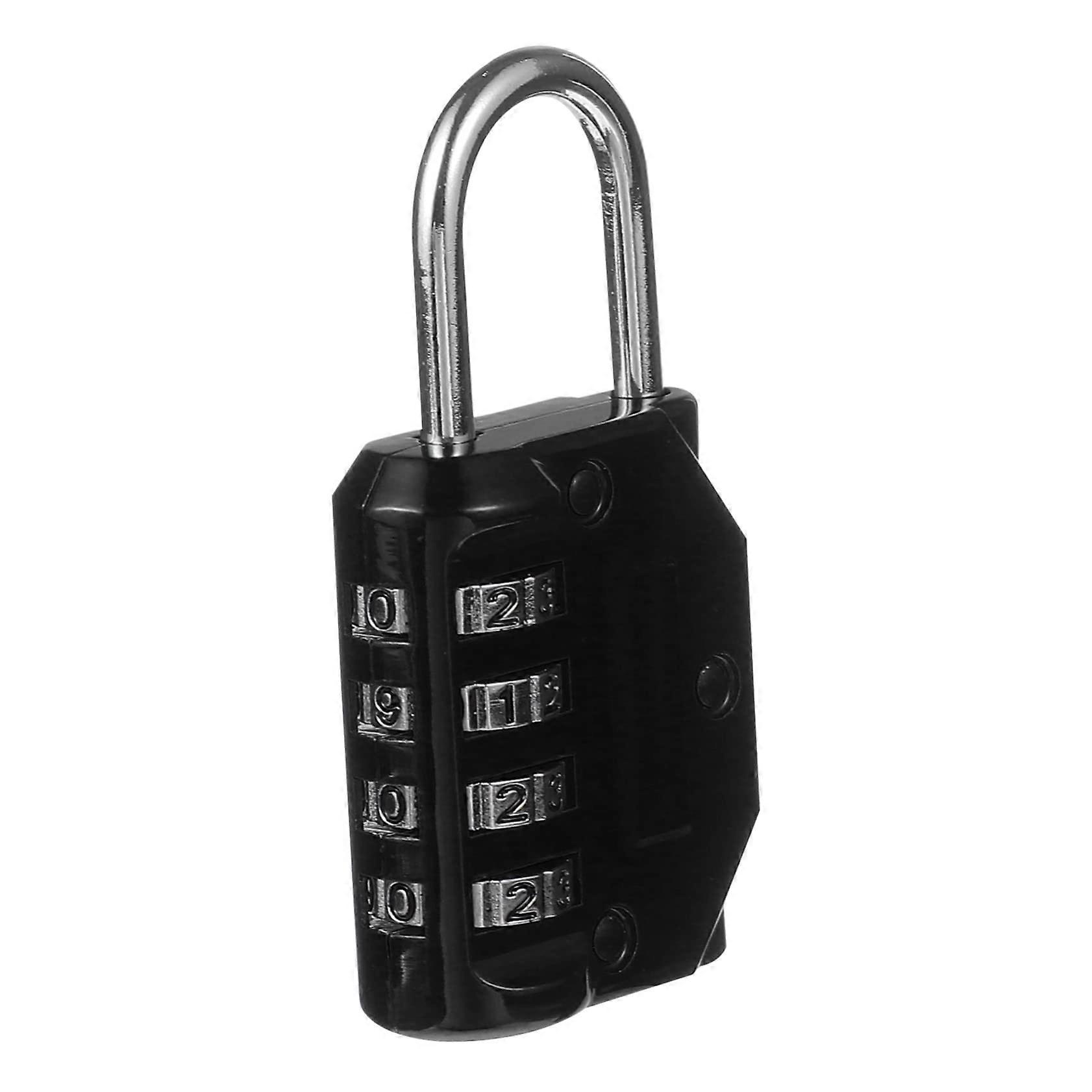 1 Piece Small Combination Lock with Digit Code Secure and Sturdy Padlock for Cabinets Luggage for Home and Travel Black