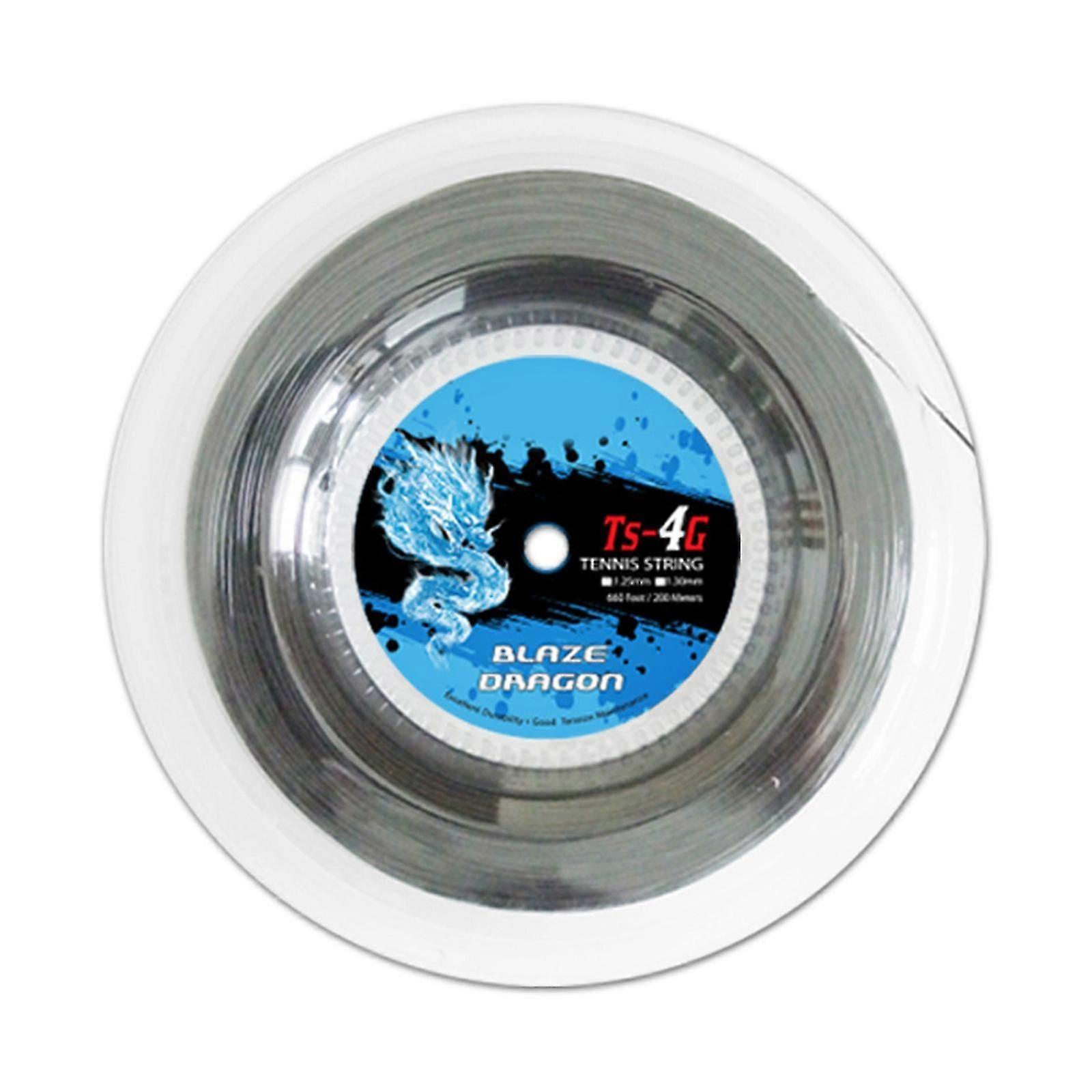 1.25/1.3mm Sports Racket Racquet String Tennis Racquet String Replacement Practice Primary Hard Wire Easy to Use Black