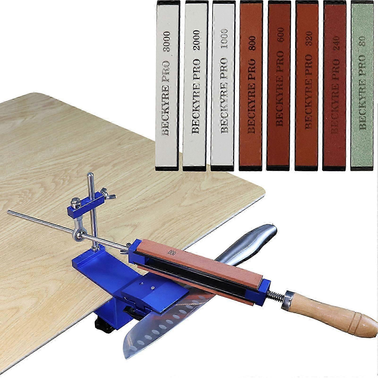 Portable Cutter Sharpener Professional Metal Kitchen Sharpening System Tools Fix-angle Whetstone Grind Tool Machine with Grind Stones