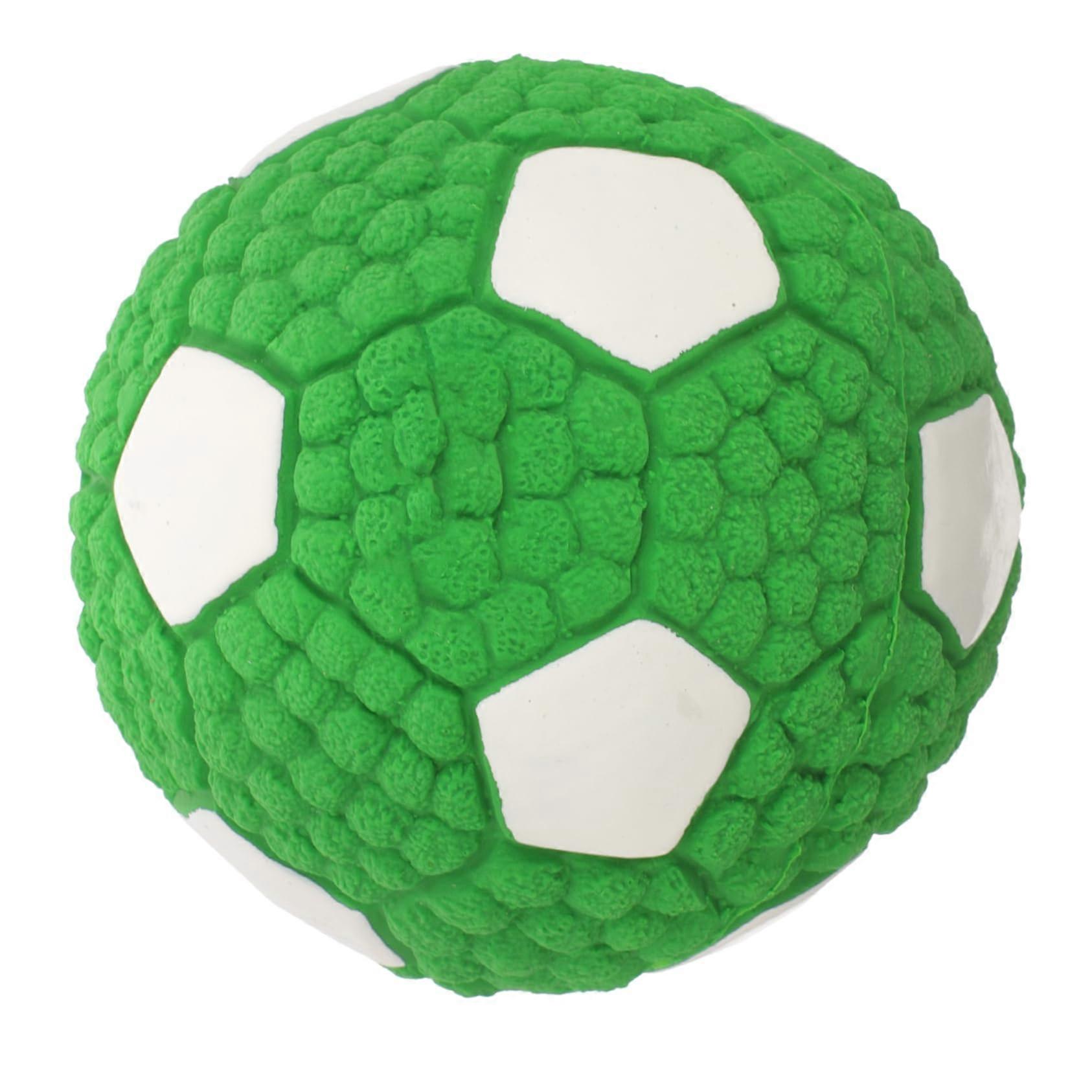 Interactive Squeaky Dog Ball with Chew Resistance for Small Dogs, Soft Rubber, Light Green, Ideal for Playtime