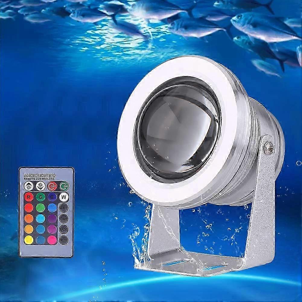 LED-Tauchstrahler, IP67 wasserdichtes RGB-Unterwasserlicht, 10W LED-Flutlicht für Springbrunnen-Pool-Gartenbeleuchtung im Freien