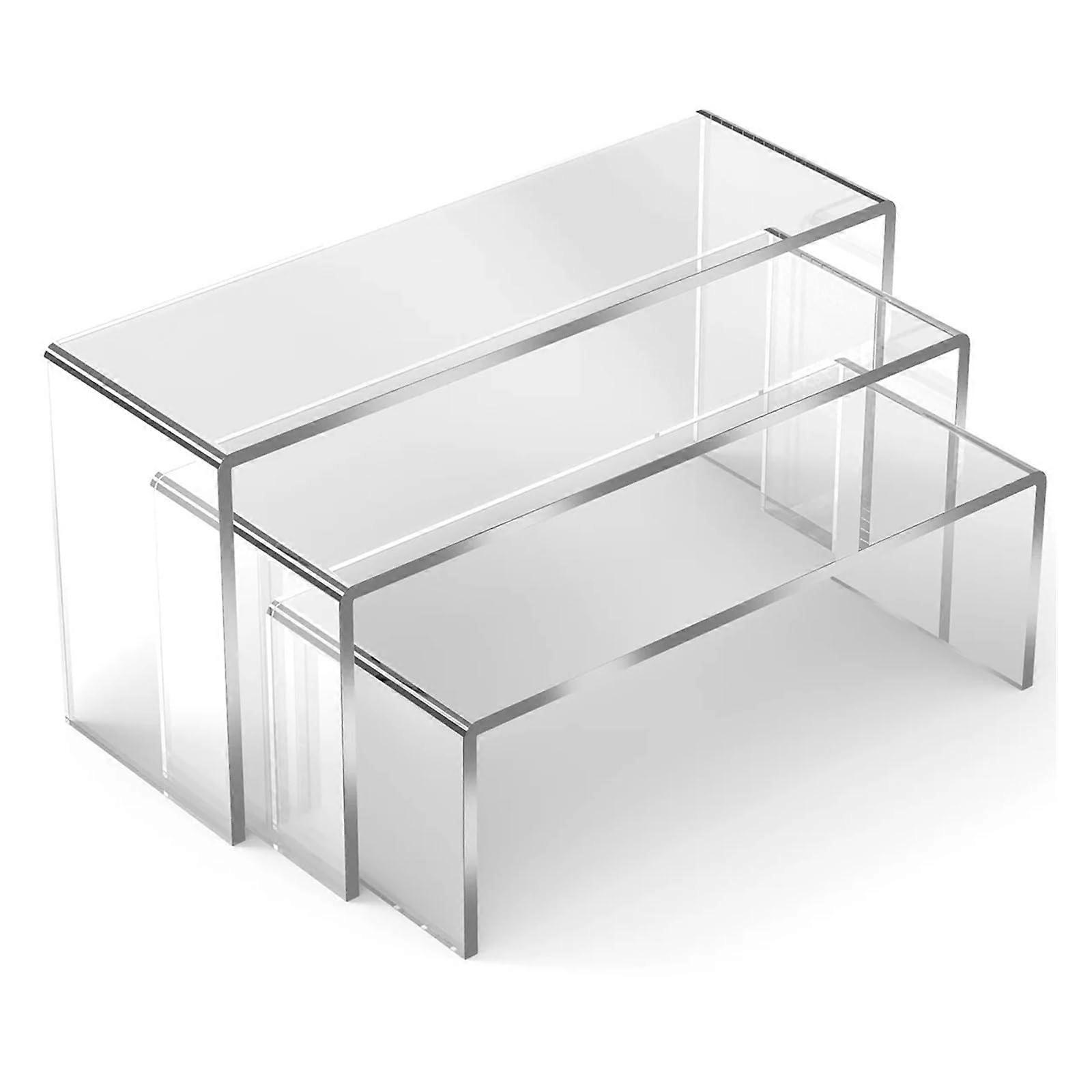 3/6/9piece acrylic display stand, Ushaped display stand, transparent shoe stand, anime figure display holder (3 pieces) (3pcs)
