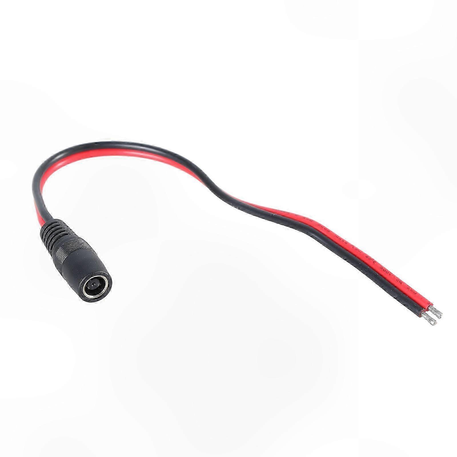 8mm Male/Female Power Cable Connector with Bare Wire Ends for Repair and DIY Projects