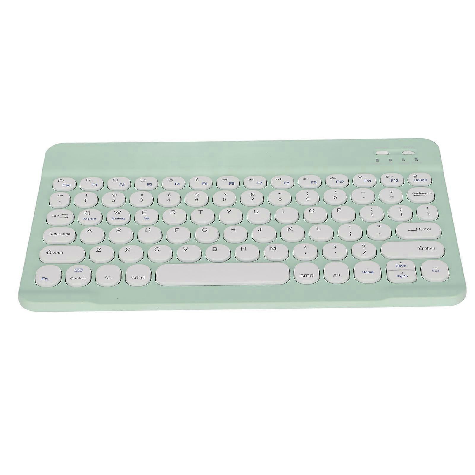 Wireless Keyboard Stable Connection Mobile Phone Tablet Laptop Accessories for IOS for Android for WindowsGreen 