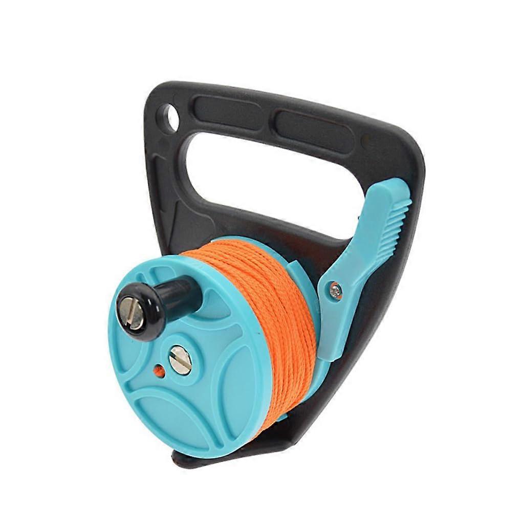 Portable Diving Rope Retractable Reel Line Winder Trolley System Paracord Spool Universal Divers Underwater Wheel Blue